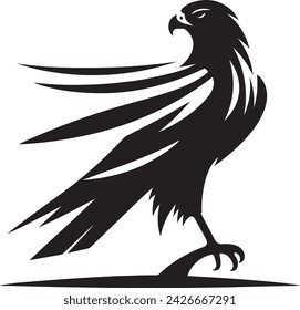 Falcon silhouette vector illustration 25463