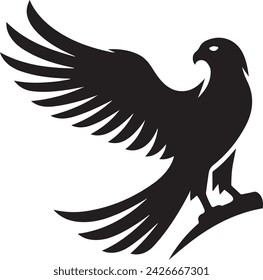 Falcon silhouette vector illustration 25463