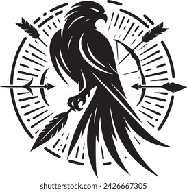 Falcon silhouette vector illustration 25463