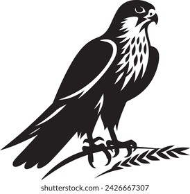 Falcon silhouette vector illustration 25463