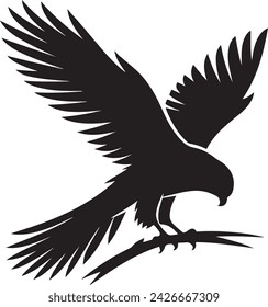 Falcon silhouette vector illustration 25463