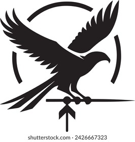 Falcon silhouette vector illustration 25463