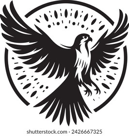 Falcon silhouette vector illustration 25463