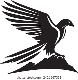 Falcon silhouette vector illustration 25463