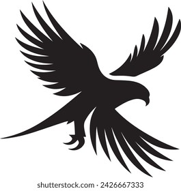 Falcon silhouette vector illustration 25463