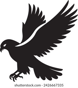 Falcon silhouette vector illustration 25463