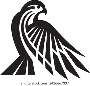 Falcon silhouette vector illustration 25463