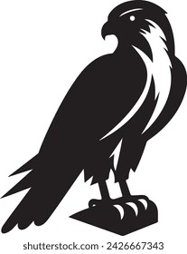 Falcon silhouette vector illustration 25463