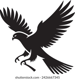 Falcon silhouette vector illustration 25463