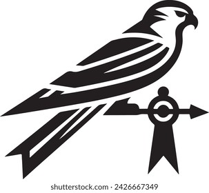 Falcon silhouette vector illustration 25463