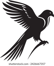 Falcon silhouette vector illustration 25463