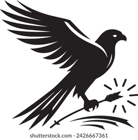 Falcon silhouette vector illustration 25463