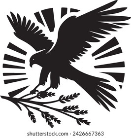 Falcon silhouette vector illustration 25463