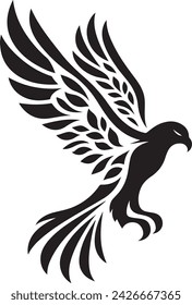 Falcon silhouette vector illustration 25463