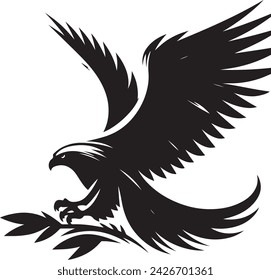 Falcon Silhouette vector illustration 46289