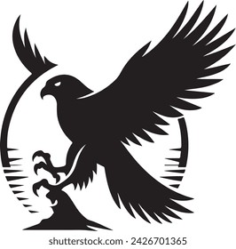 Falcon Silhouette vector illustration 46289