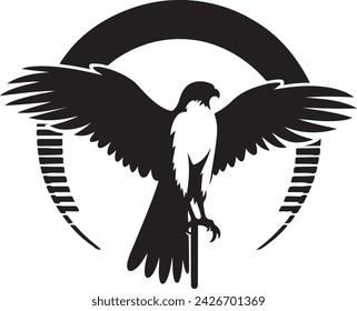 Falcon Silhouette vector illustration 46289