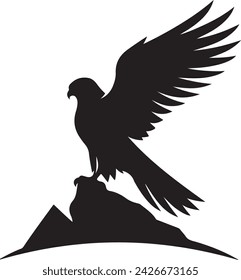 Falcon Silhouette vector illustration 68106