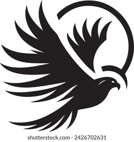 Falcon silhouette vector illustration 73294