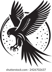 Falcon silhouette vector illustration 73294