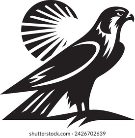 Falcon silhouette vector illustration 73294