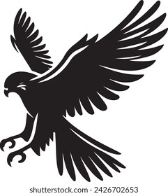 Falcon silhouette vector illustration 73294