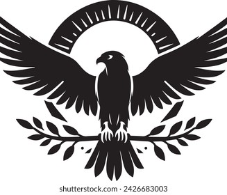 Falcon silhouette vector illustration 78123