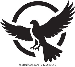 Falcon silhouette vector illustration 78123