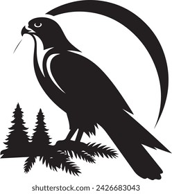 Falcon silhouette vector illustration 78123