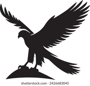 Falcon silhouette vector illustration 78123