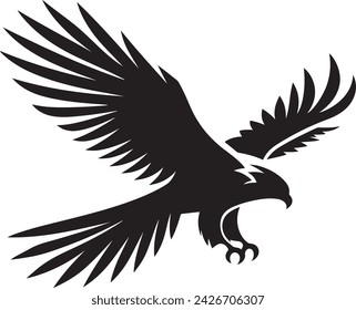 falcon silhouette vector illustration, c l i p a r t