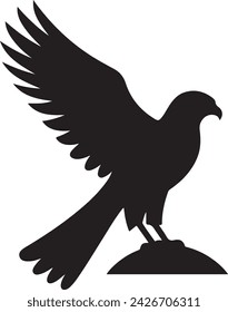 Falcon Silhouette Vektor-Illustration, Cl i p a r t