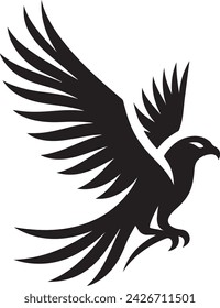 falcon silhouette vector illustration,  cl i p a r t