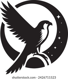 falcon silhouette vector illustration,  cl i p a r t