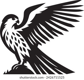 falcon silhouette vector illustration,  cl i p a r t