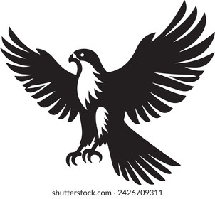 falcon silhouette vector illustration, f a l c o n