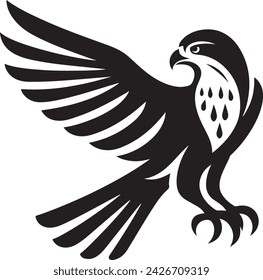 falcon silhouette vector illustration, f a l c o n