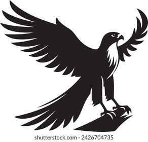 Falcon silhouette vector illustration, P r i n t a b l e