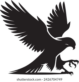 Falcon silhouette vector illustration, P r i n t a b l e