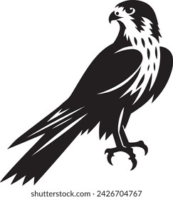 Falcon silhouette vector illustration, P r i n t a b l e