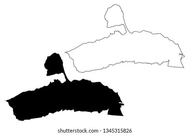 Falcon State (Bolivarian Republic of Venezuela, States, Federal Dependencies and Capital District) map vector illustration, scribble sketch Falcon map