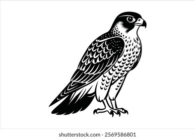 falcon vector, icon vector illustration,  falcon silhouette of a falcon  isolated on a white background, eps, png, ,  vector,