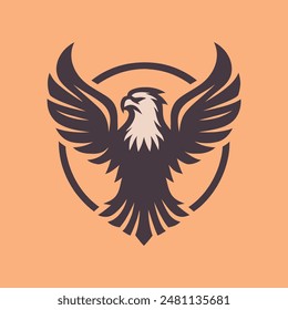 Icono del logotipo del águila Ilustración vectorial Falcon