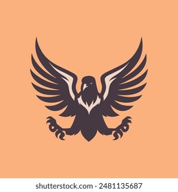 Falcon vector illustration eagle logo icon