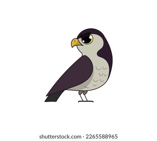 Falcon vector isolated colour icon. Falcon animal vector icon. Falcon icon