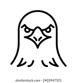 Falcon vector line icon, outline icon, pixel perfect icon