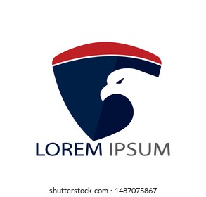 Falcon vector logo design. Creative logo design concept with artistic and simplified bird.