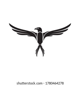 Falcon vector logo design. Creative logo design concept with artistic and simplified bird.
