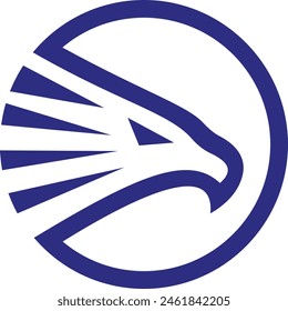 Falcon vector logo design template.