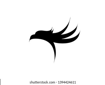 Falcon Vector shape logo on white isolated background